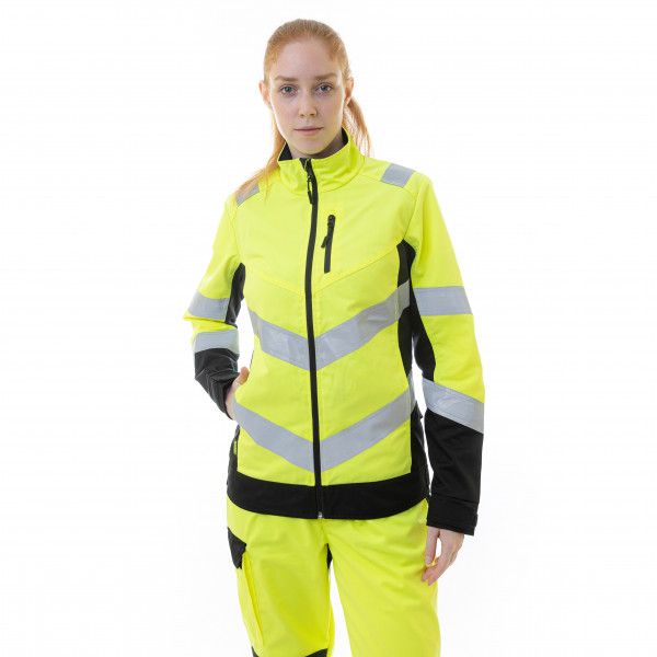 Женская сигнальная куртка KS 229, желтый/черный | Brodeks от Arbostuff.ru