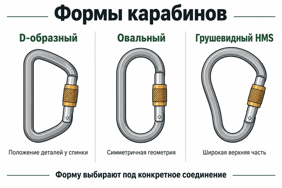 Три формы карабинов