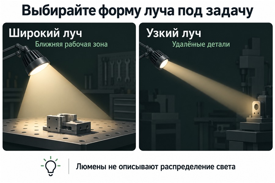 Широкий и узкий луч