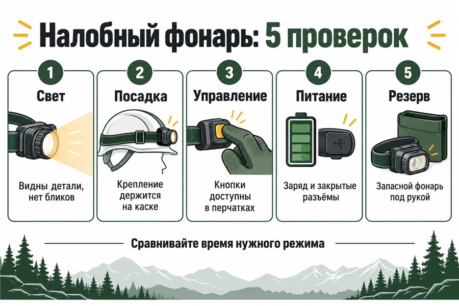 Пять проверок фонаря