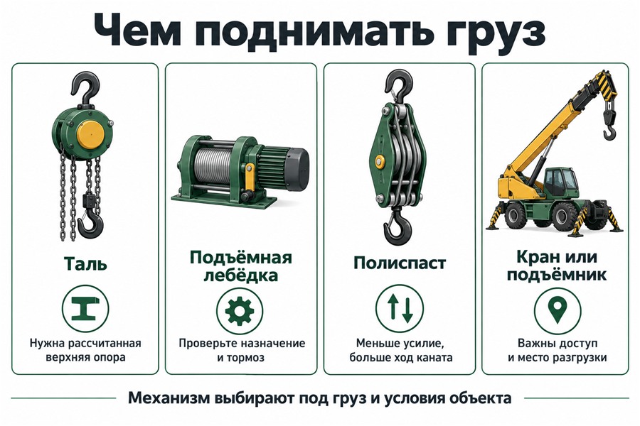 Сравнение подъёмных механизмов