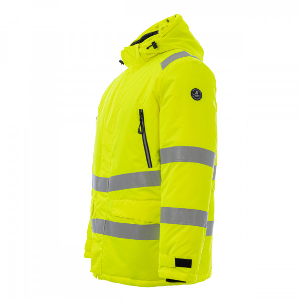 Зимняя сигнальная куртка-парка KW 220, желтый/черный | Brodeks от Arbostuff.ru