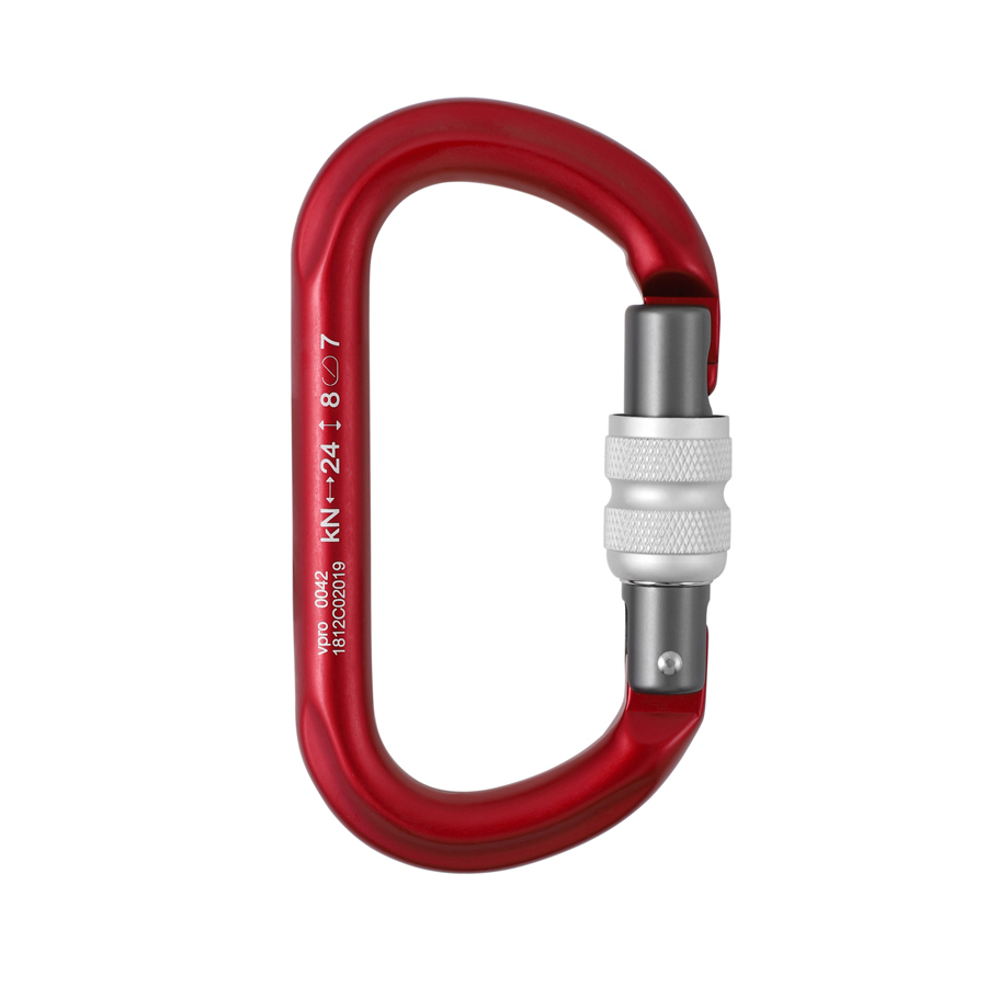 Карабин Овал с муфтой keylock | Vento (Красный)