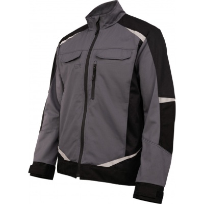 Куртка мужская летняя KS 202 C, серый/черный (100% хлопок!) | Brodeks (XL)