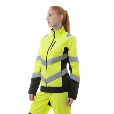 Женская сигнальная куртка KS 229, желтый/черный | Brodeks (XS)